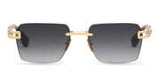 Ottica Mondello Roma - DITA - DTS147-A-04 - META-EVO ONE - YELLOW GOLD / SIENNA BLAZE - Acetate, titanium - shape Rectangular - Gold, brown - EYEWEAR - SUNGLASSES - Uomo,Men - lens Gradient grey - Made In Japan