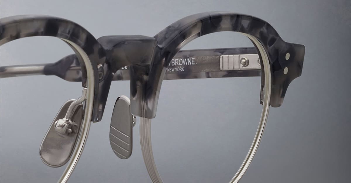 Oval - grey tortoise / silver rx