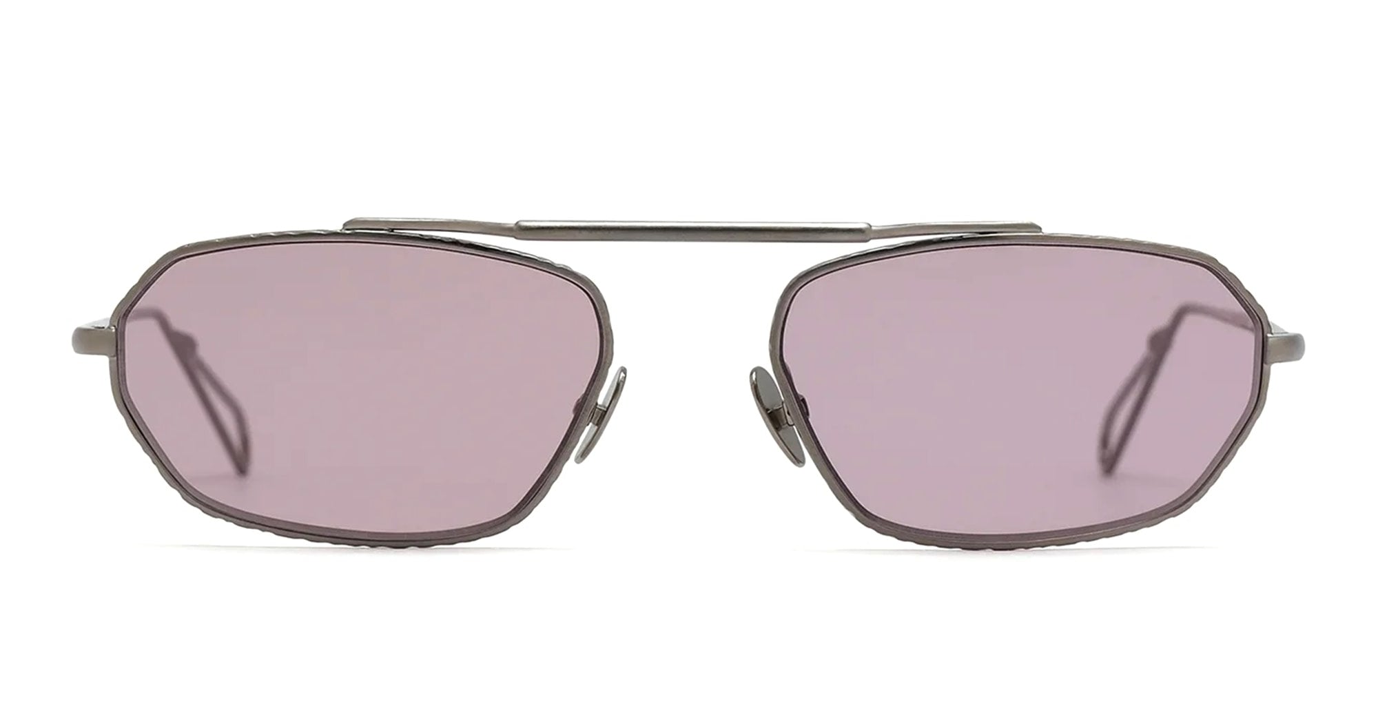  Lilac Lens - Metal - shape Oval - grey - EYEWEAR - SUNGLASSES - Unisex,Uomo,Donna,Women,Men - lens purple - Made In France