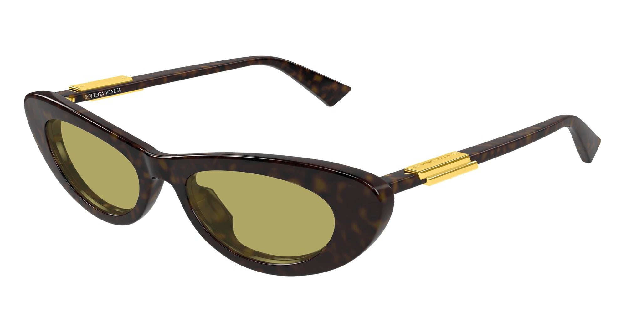 Ottica Mondello Roma - Bottega Veneta - BV1447S-002 - BV1447S-002 - HAVANA / YELLOW LENS - Acetate - shape Cat-eye - Havana - EYEWEAR - SUNGLASSES - Donna,Women - lens yellow - Made In Japan