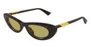 Ottica Mondello Roma - Bottega Veneta - BV1447S-002 - BV1447S-002 - HAVANA / YELLOW LENS - Acetate - shape Cat-eye - Havana - EYEWEAR - SUNGLASSES - Donna,Women - lens yellow - Made In Japan