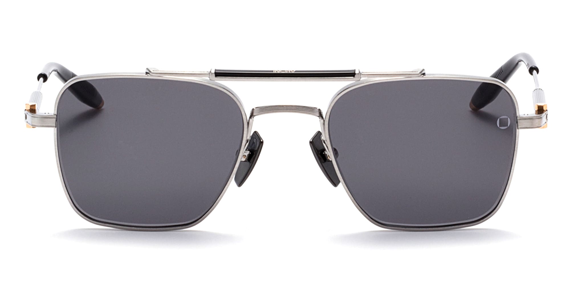  DARK GREY CRYSTAL - titanium, acetate - shape Pilot - Palladium - EYEWEAR - SUNGLASSES - Donna,Women - lens Grey - Made In Japan