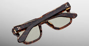 Ottica Mondello Roma - Jacques Marie Mage - JMMMI-5C - MISHIMA - ARGYLE - Acetate - shape Rectangular - Havana - EYEWEAR - SUNGLASSES - Unisex,Uomo,Donna,Women,Men - lens Green - Made In Japan