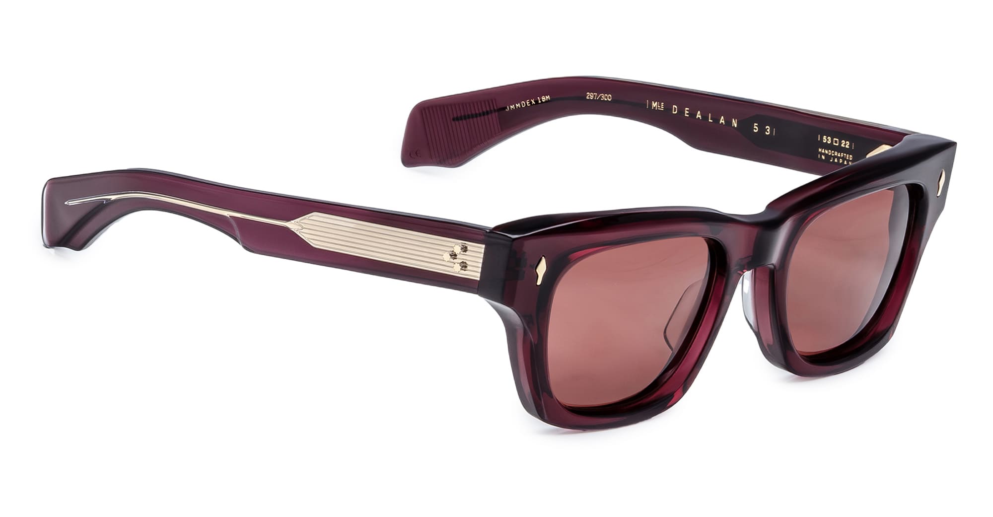 Ottica Mondello Roma - Jacques Marie Mage - JMMDEX-18M - DEALAN 53 - AMARENA - Acetate - shape Squared - red - EYEWEAR - SUNGLASSES - Unisex,Uomo,Donna,Women,Men - lens red - Made In Japan