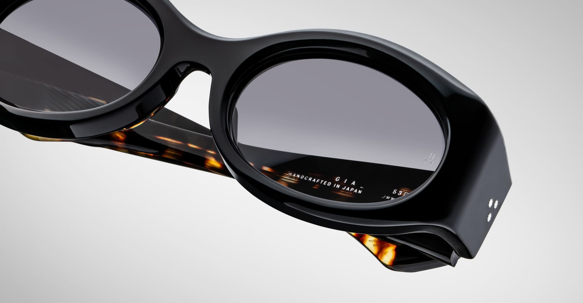 Ottica Mondello Roma - Jacques Marie Mage - JMMYC-11A - GIA - NOIR 11 - Acetate - shape Oval - Black - EYEWEAR - SUNGLASSES - Donna,Women - lens Gradient grey - Made In Japan