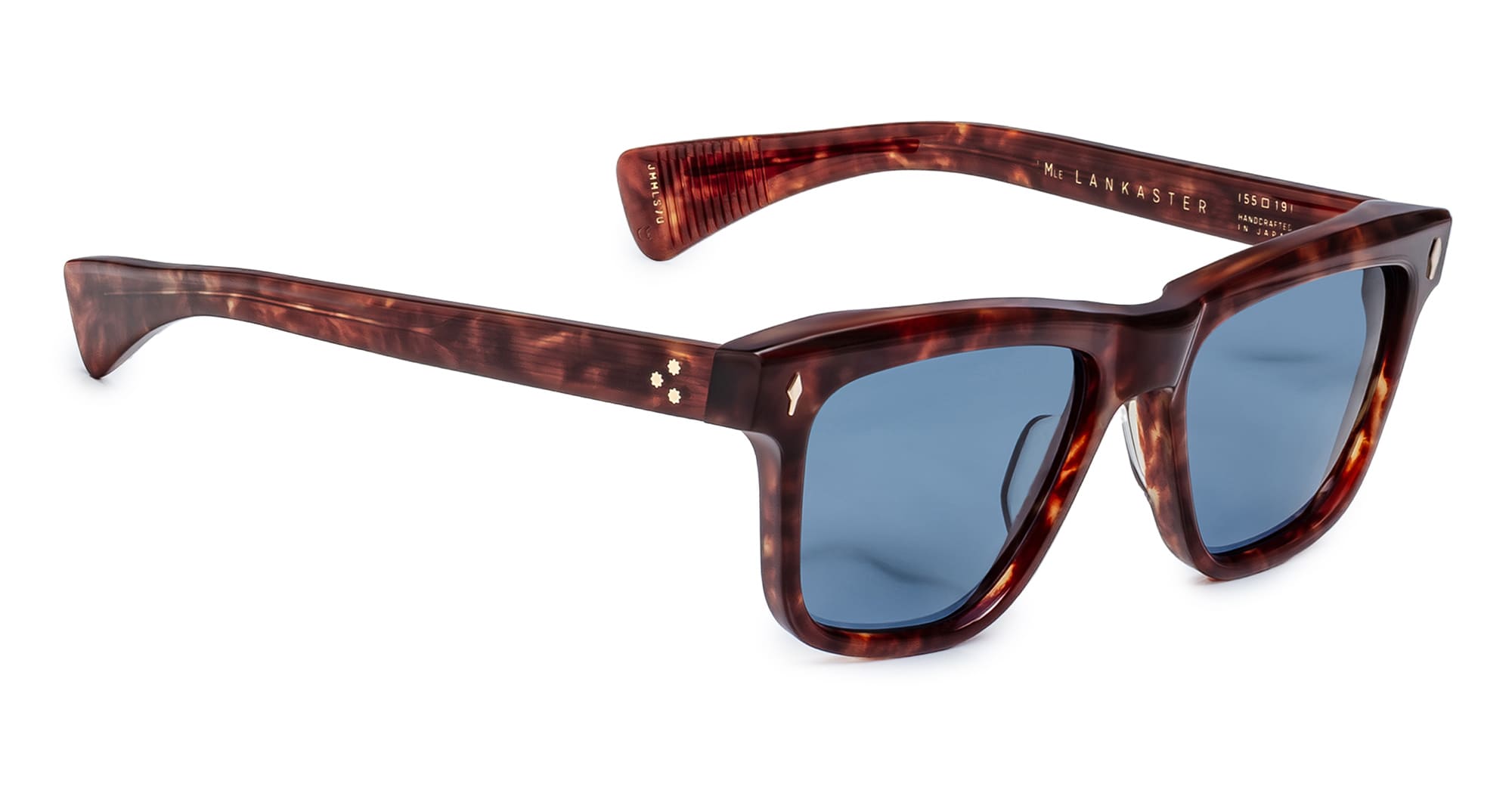 Ottica Mondello Roma - Jacques Marie Mage - JMMLS-7U - LANKASTER - BRECCIA - Acetate - shape Squared - Havana - EYEWEAR - SUNGLASSES - Unisex,Uomo,Donna,Women,Men - lens Gradient blue - Made In Japan