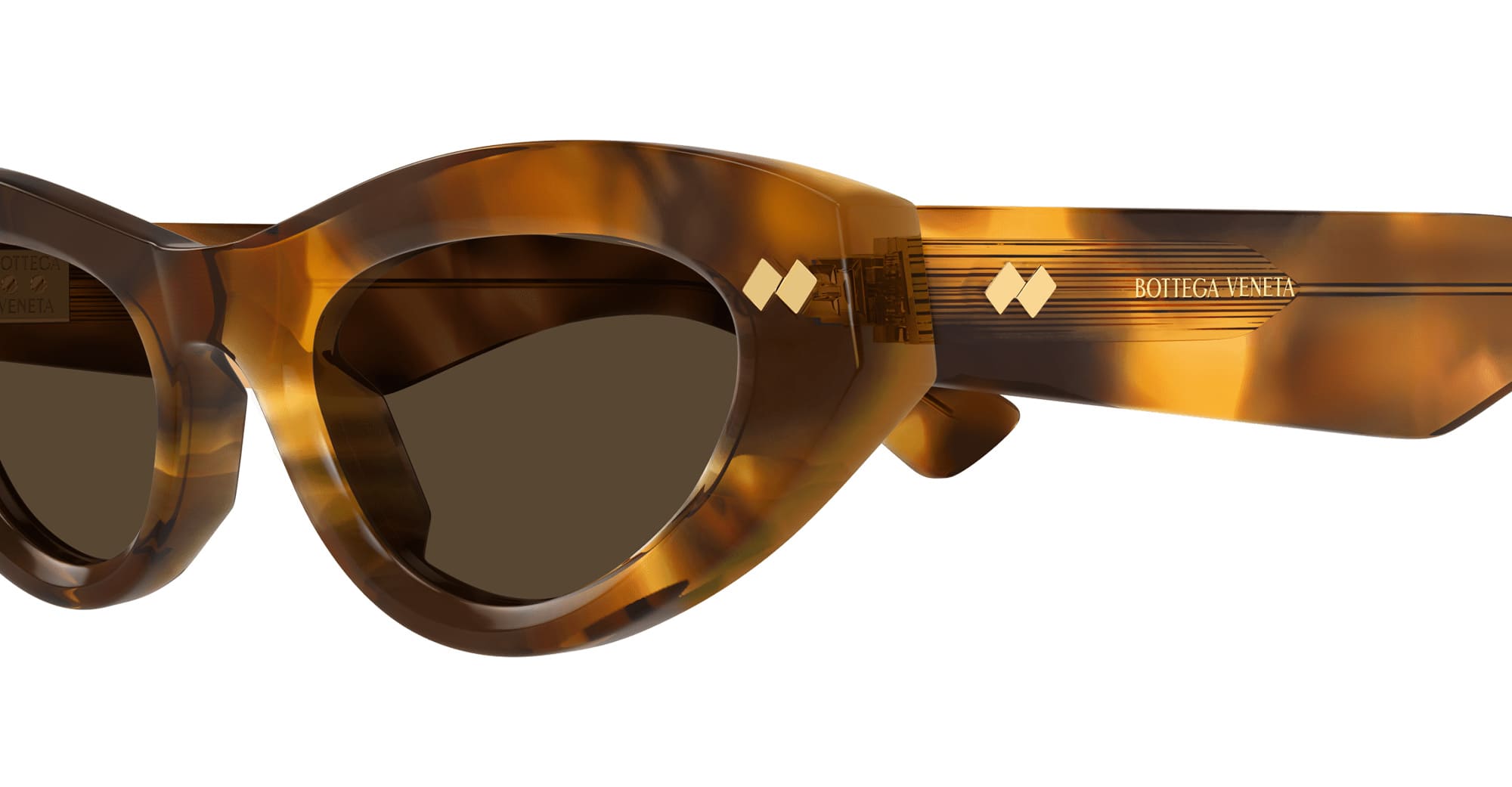 Ottica Mondello Roma - Bottega Veneta - BV1350S-002 - BV1350S-002 - HAVANA - Acetate - shape Cat-eye - Havana - EYEWEAR - SUNGLASSES - Donna,Women - lens Brown - Made In Japan