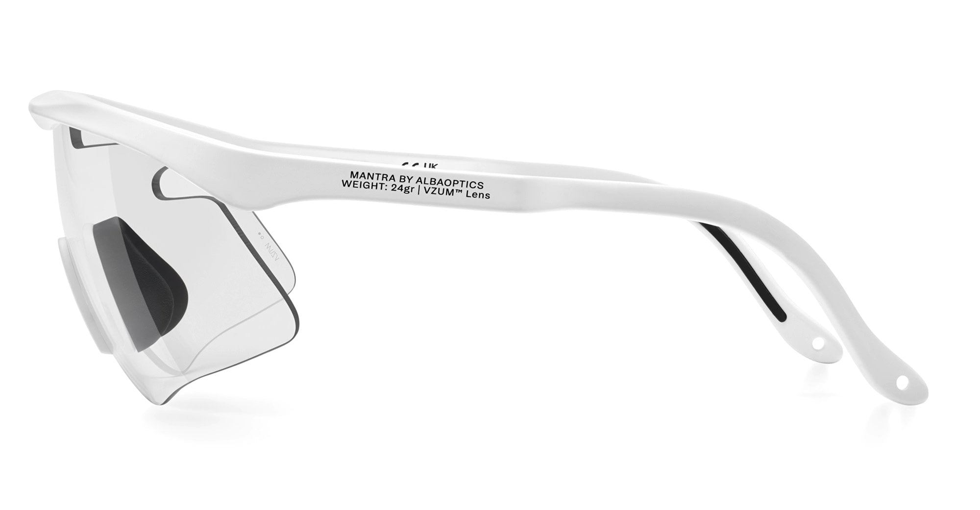 Ottica Mondello Roma - Alba Optics - 8050054518039 - MANTRA - WHITE / VZUM F-LENS CLASSIC - Tr90 - shape Mask - White - EYEWEAR - SUNGLASSES - Unisex,Uomo,Donna,Women,Men - lens Grey - Made In Italy