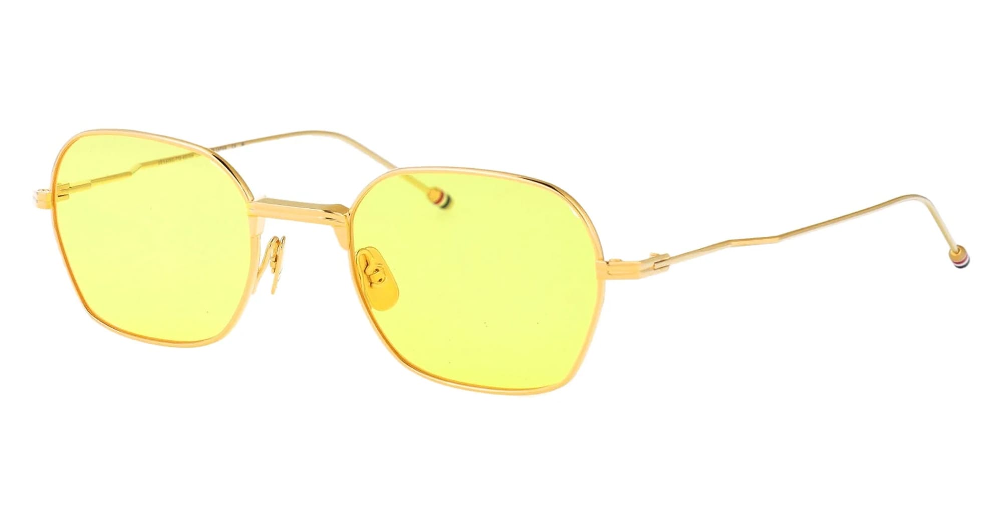 Ottica Mondello Roma - Thom Browne - UES936C-G0001-712-48 - RECTANGULAR - YELLOW GOLD / YELLOW GOLD - Titanium - shape Rectangular - Gold - EYEWEAR - SUNGLASSES - Unisex,Uomo,Donna,Women,Men - lens yellow - Made In Japan