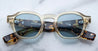 Ottica Mondello Roma - Jacques Marie Mage - JMMZP-10Y3 - DECADE COLLECTION: ZEPHIRIN - DUN - Acetate - shape Squared - beige - EYEWEAR - SUNGLASSES - Uomo,Men - lens Blue - Made In Japan
