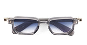 Ottica Mondello Roma - Sato - Ran-II-MTC-P-1 - RAN II - METEOR GREY / PLATINUM - Acetate - shape Rectangular - grey - EYEWEAR - SUNGLASSES - Unisex,Uomo,Donna,Women,Men - lens Gradient blue - Made In Japan
