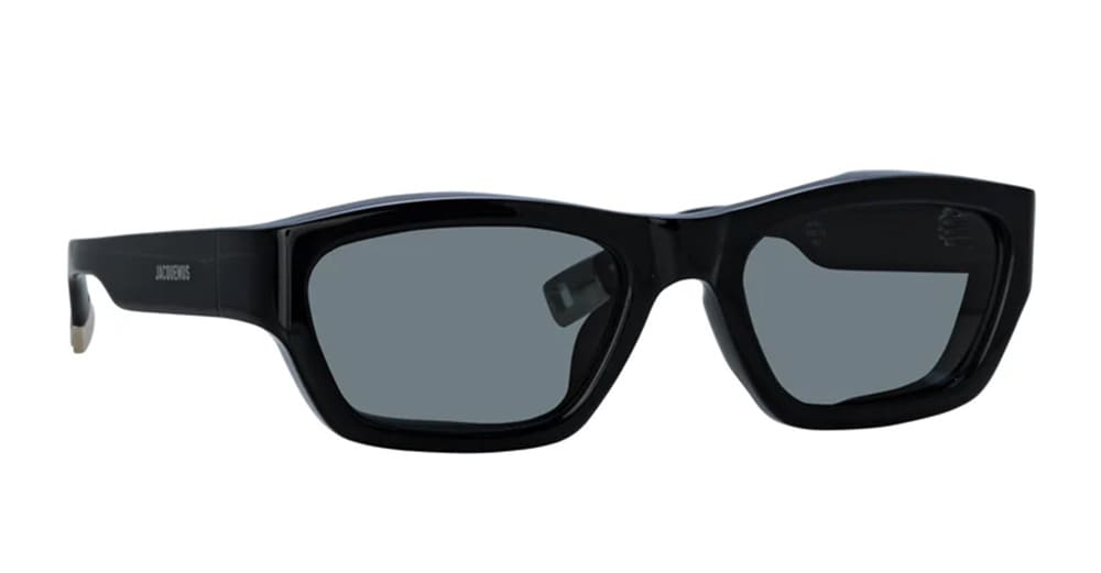 Ottica Mondello Roma - Jacquemus - JAC9C1SUN - MERIDIANO - BLACK / SILVER - Acetate - shape Rectangular - Black - EYEWEAR - SUNGLASSES - Donna,Women - lens Grey - MadeIn Japan