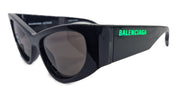Ottica Mondello Roma - Balenciaga - BB0300S-001 - BB0300S-001 - BLACK / GREEN LED - Acetate - shape  - Black - EYEWEAR - SUNGLASSES - Unisex,Uomo,Donna,Women,Men - lens  - Made In Italy