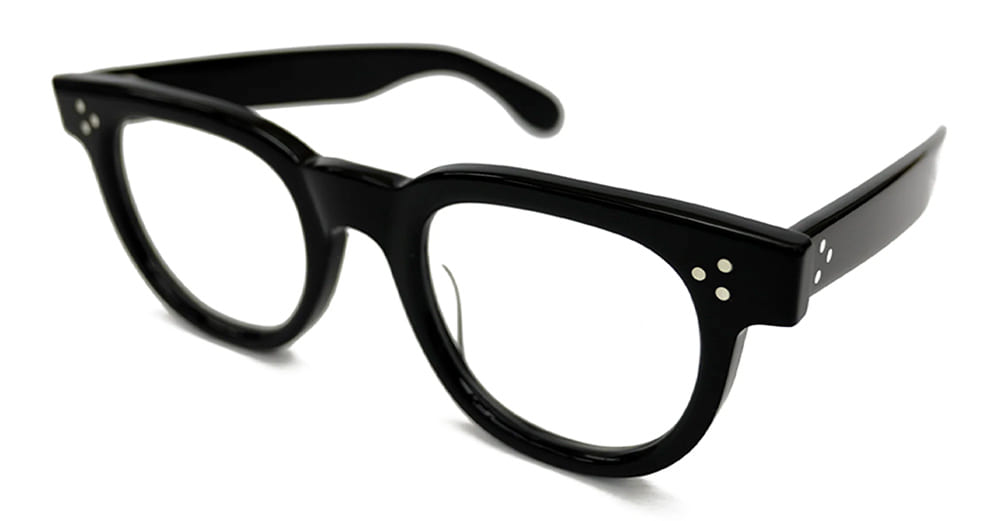 Ottica Mondello Roma - Julius Tart - JTPL-106A - FDR 46X24 - BLACK RX - Acetate - shape Round - Black - EYEWEAR - EYEGLASSES - Unisex,Uomo,Donna,Women,Men - lens Clear - Made In Japan