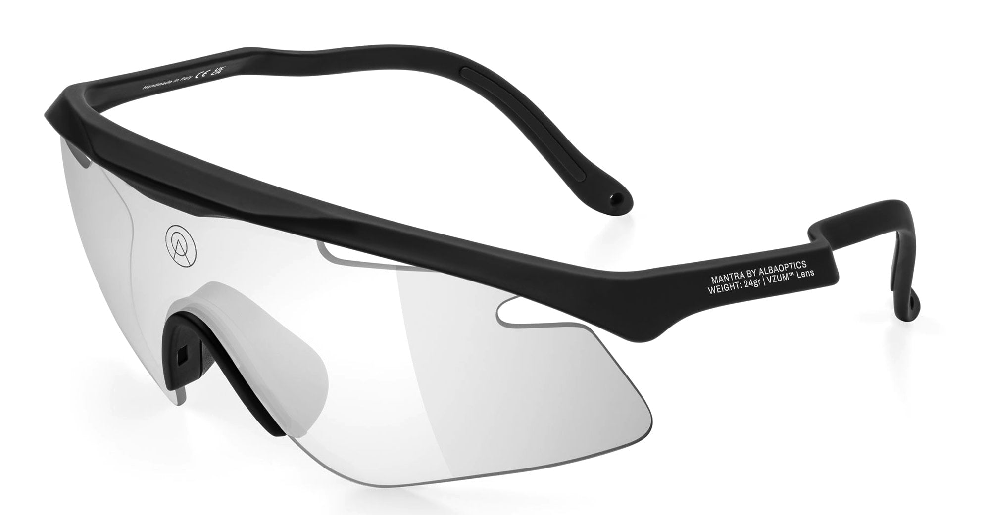  VZUM SUPER ALU - Tr90 - shape Mask - Black - EYEWEAR - SUNGLASSES - Unisex,Uomo,Donna,Women,Men - lens Grey - Made In Italy