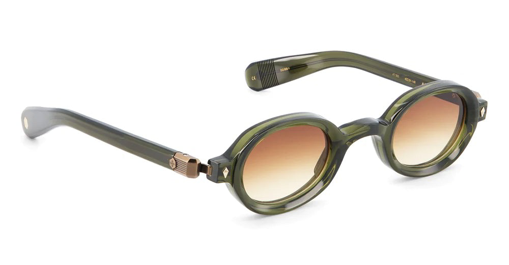 Ottica Mondello Roma - Sato - Altair-DO-BB-1 - Altair - Deep Olive / Brushed Bronze - Acetate - shape Oval - green - EYEWEAR - SUNGLASSES - Unisex,Uomo,Donna,Women,Men - lens Gradient brown - Made In Japan