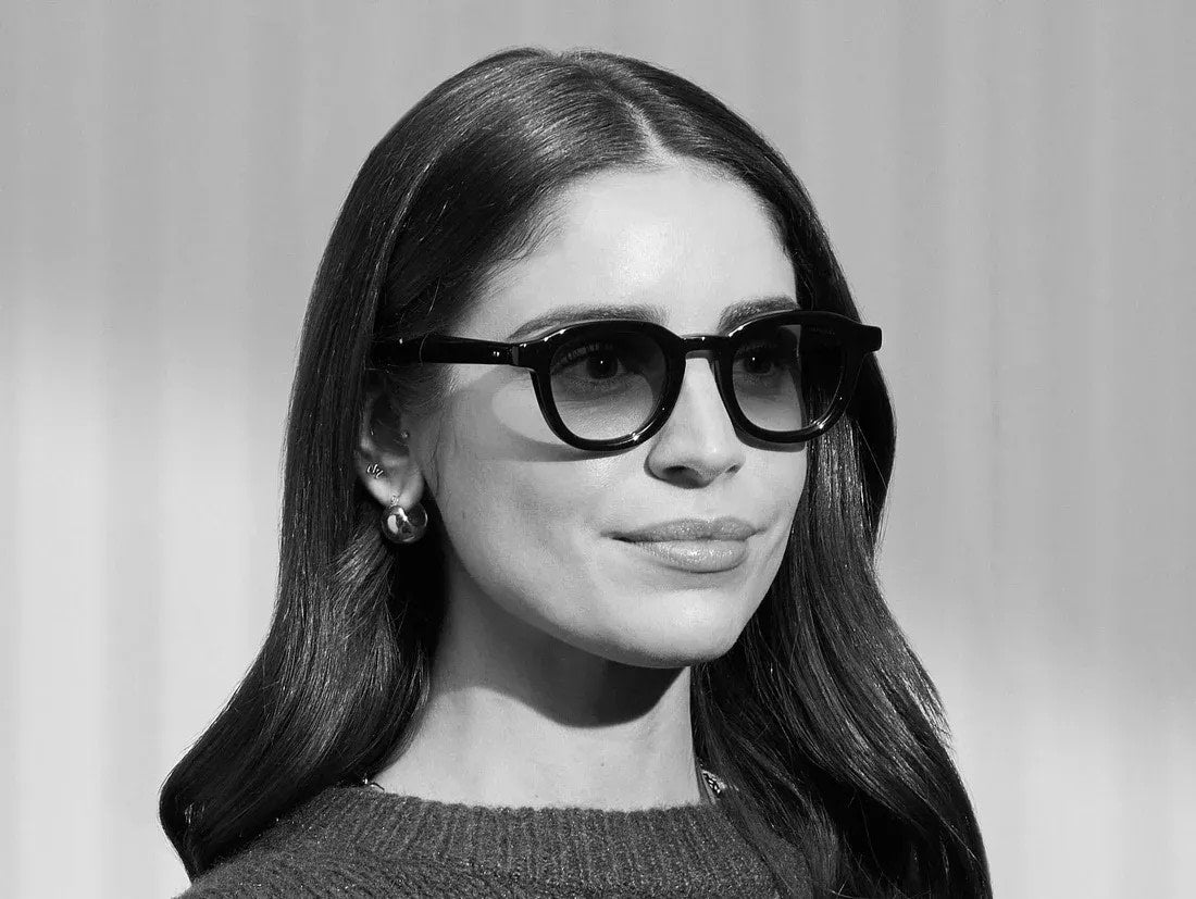 Ottica Mondello Roma - Moscot - OR-DAH-S44240200-TK - DAHVEN  (44) - BLACK / CUSTOM CHESTNUT FADE LENS - Acetate - shape Panto - Black - EYEWEAR - SUNGLASSES - Unisex,Uomo,Donna,Women,Men - lens Gradient brown - Made In China
