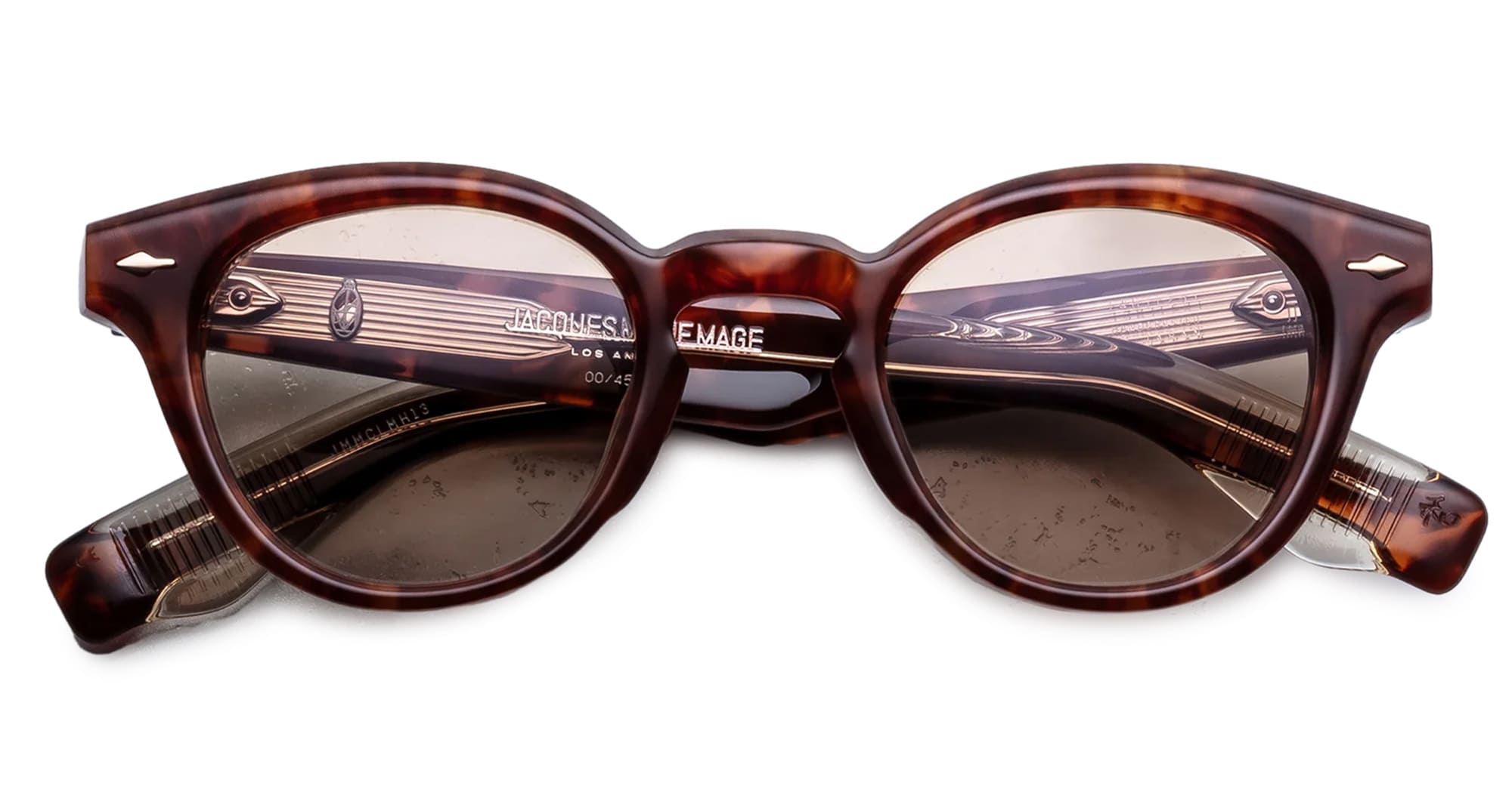 Ottica Mondello Roma - Jacques Marie Mage - JMMCLM-H13 - CLEMENS - HONEYCOMB - Acetate - shape Panto - Havana - EYEWEAR - SUNGLASSES - Unisex,Uomo,Donna,Women,Men - lens light brown - Made In Japan