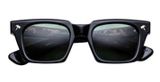 Ottica Mondello Roma - Jacques Marie Mage - JMMQU-9A - JOHNNY CASH BY JMM: QUENTIN - NOIR 9 - Acetate - shape Rectangular - Black - EYEWEAR - SUNGLASSES - Uomo,Men - lens Green - Made In Japan