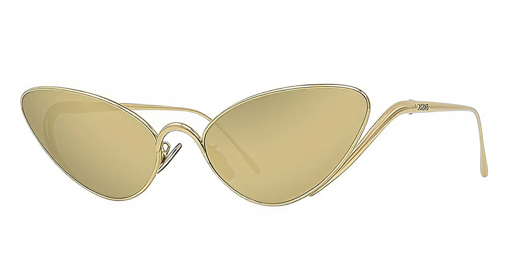 Ottica Mondello Roma - Loewe - LW40179U5930G - LW40179U - GOLD / GREEN LENS - Metal - shape Cat-eye - Gold - EYEWEAR - SUNGLASSES - Donna,Women - lens Green - Made In Italy