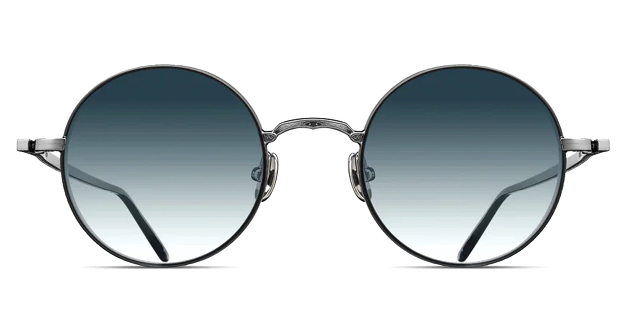 Ottica Mondello Roma - Matsuda - M3087.SG.RTM.46 - M3087 - RUTHENIUM / GRADIENT BLUE - Titanium - shape Round - Ruthenium - EYEWEAR - SUNGLASSES - Unisex,Uomo,Donna,Women,Men - lens Gradient blue - Made In Japan