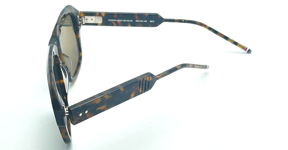 Ottica Mondello Roma - Thom Browne - UES928A-G0002-205-56-2N - SQUARE - DARK BROWN - Acetate - shape Squared - brown - EYEWEAR - SUNGLASSES - Uomo,Men - lens Green - Made In Japan