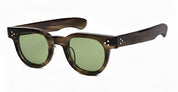 Ottica Mondello Roma - Julius Tart - JTPL-105SP-2B-GN-30 - FDR 48X24 - OLIVE GREEN SASA / GREEN LENS - Acetate - shape Round - green - EYEWEAR - SUNGLASSES - Unisex,Uomo,Donna,Women,Men - lens Green - Made In Japan