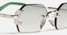 Ottica Mondello Roma - John Dalia - AMARU-C541 - AMARU-C541 - PLATINE PLATED - Metal - shape Rectangular - Silver - EYEWEAR - SUNGLASSES - Uomo,Men - lens Gradient grey - Made In France