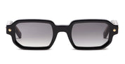 Ottica Mondello Roma - John Dalia - P06-C100 - PROJECT 06 - C100 Shiny Black/ Yellow Gold - Acetate - shape Rectangular - Black, gold - EYEWEAR - SUNGLASSES - Unisex,Uomo,Donna,Women,Men - lens Gradient grey - Made In France