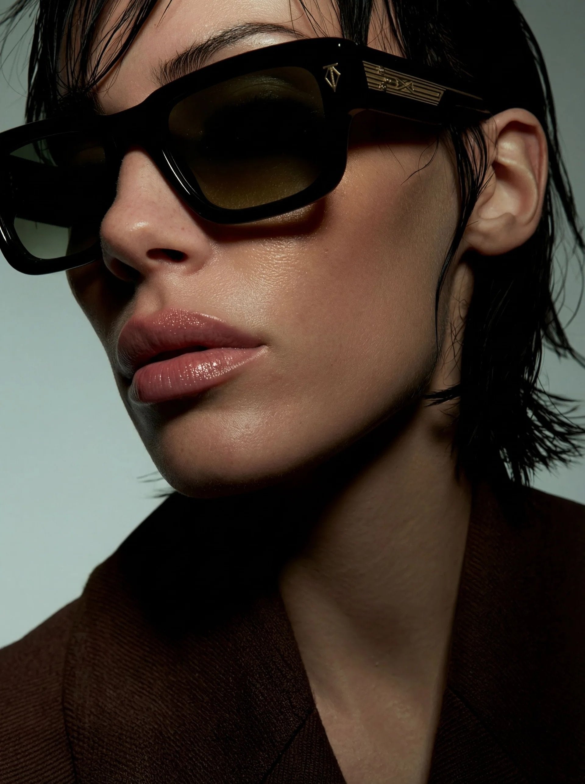 Ottica Mondello Roma - T HENRI - TAEE - TAYCAN - PETRA - Acetate - shape Squared - Havana - EYEWEAR - SUNGLASSES - Unisex,Uomo,Donna,Women,Men - lens Gradient green - Made In Japan