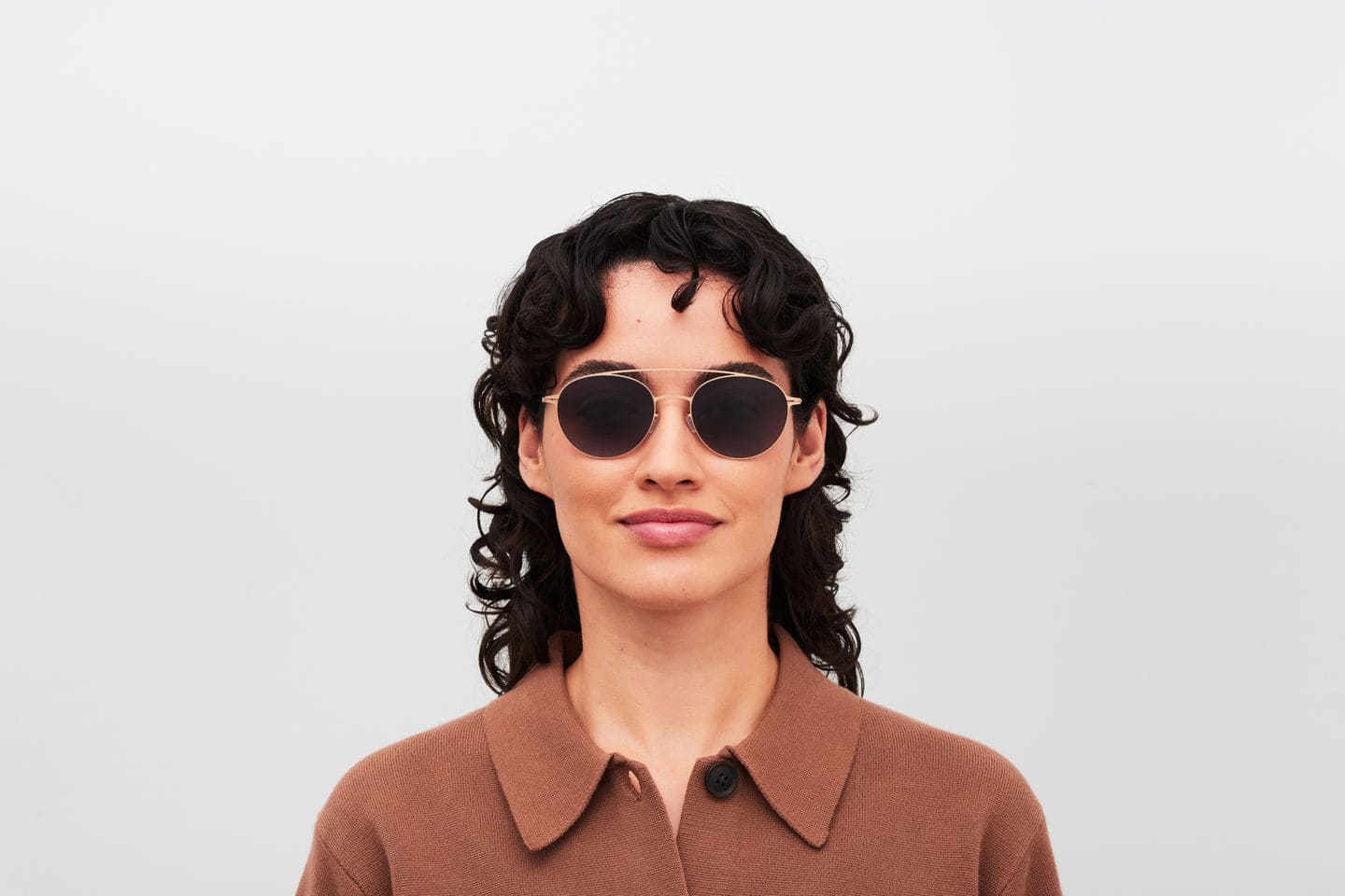 Ottica Mondello Roma - Mykita - 10091680 - REVA - POW1 / CHAMPAGNE GOLD - stainless steel - shape Aviator - Gold - EYEWEAR - SUNGLASSES - Unisex,Uomo,Donna,Women,Men - lens Gradient brown - Made In Germany