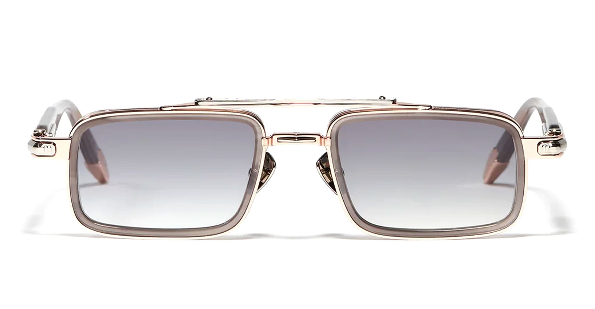 Ottica Mondello Roma - John Dalia - DANE-C476 - DANE - C476 - Workman Grey - Rose Gold / Platine - metal, acetate - shape Rectangular - gold, grey - EYEWEAR - SUNGLASSES - Unisex,Uomo,Donna,Women,Men - lens Gradient grey - Made In France