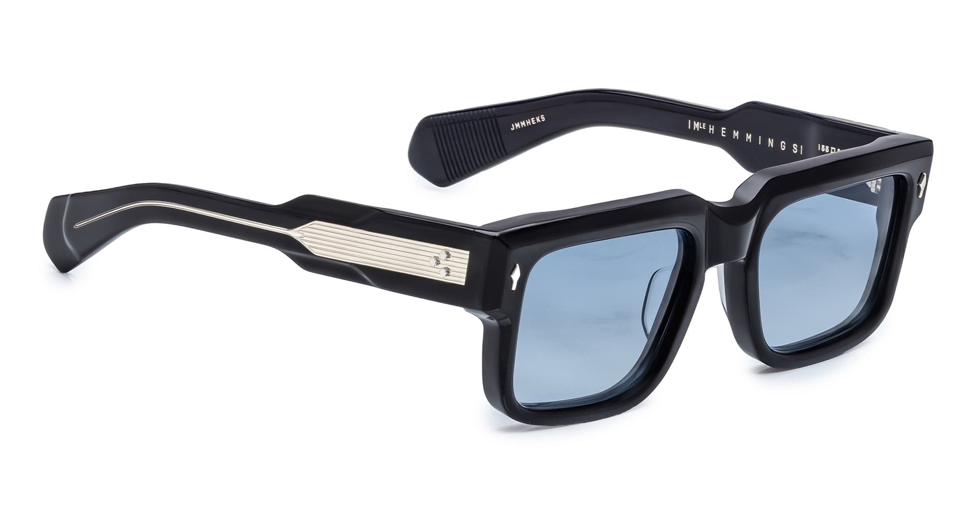 Ottica Mondello Roma - Jacques Marie Mage - JMMHE-K5 - HEMMINGS - OBSCURE - Acetate - shape Squared - Black - EYEWEAR - SUNGLASSES - Unisex,Uomo,Donna,Women,Men - lens Gradient blue - Made In Japan