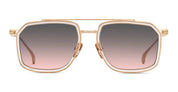 Ottica Mondello Roma - DITA - DTS484-A-04 - LINEAGE.99X - BRUSHED WHITE GOLD / CRYSTAL - titanium, acetate - shape Navigator - Gold - EYEWEAR - SUNGLASSES - Unisex,Uomo,Donna,Women,Men - lens Gradient grey - Made In Japan