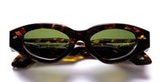 Ottica Mondello Roma - Daizo - A-NC001e-T1-PG01 - ALICE - TORTOISE / polished titanium - Acetate, titanium - shape Cat-eye - Tortoise - EYEWEAR - SUNGLASSES - Unisex,Uomo,Donna,Women,Men - lens Green - Made In Japan