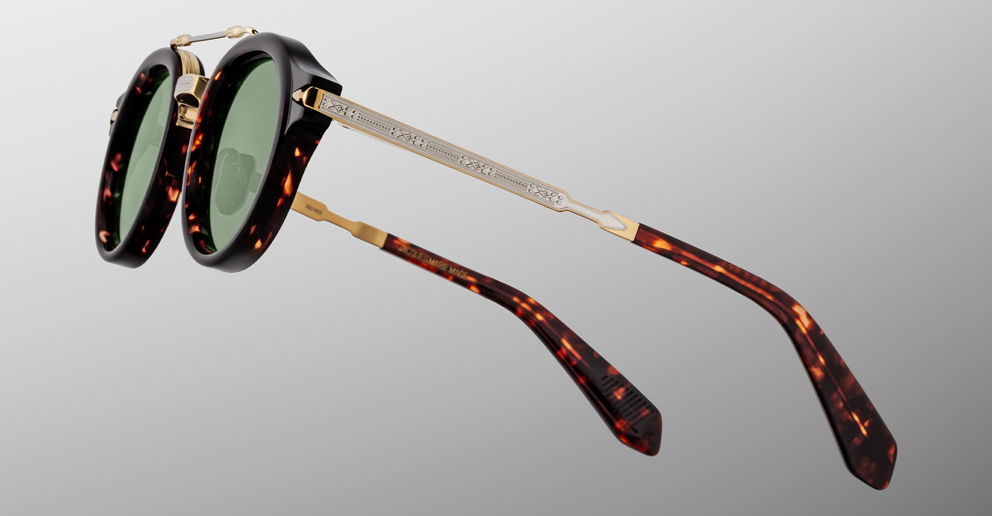 Ottica Mondello Roma - Jacques Marie Mage - JMMDG-18Q - DELAGE - ETNA - Acetate, titanium - shape Round - Havana - EYEWEAR - SUNGLASSES - Unisex,Uomo,Donna,Women,Men - lens Green - Made In Japan