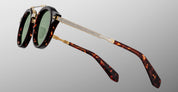 Ottica Mondello Roma - Jacques Marie Mage - JMMDG-18Q - DELAGE - ETNA - Acetate, titanium - shape Round - Havana - EYEWEAR - SUNGLASSES - Unisex,Uomo,Donna,Women,Men - lens Green - Made In Japan
