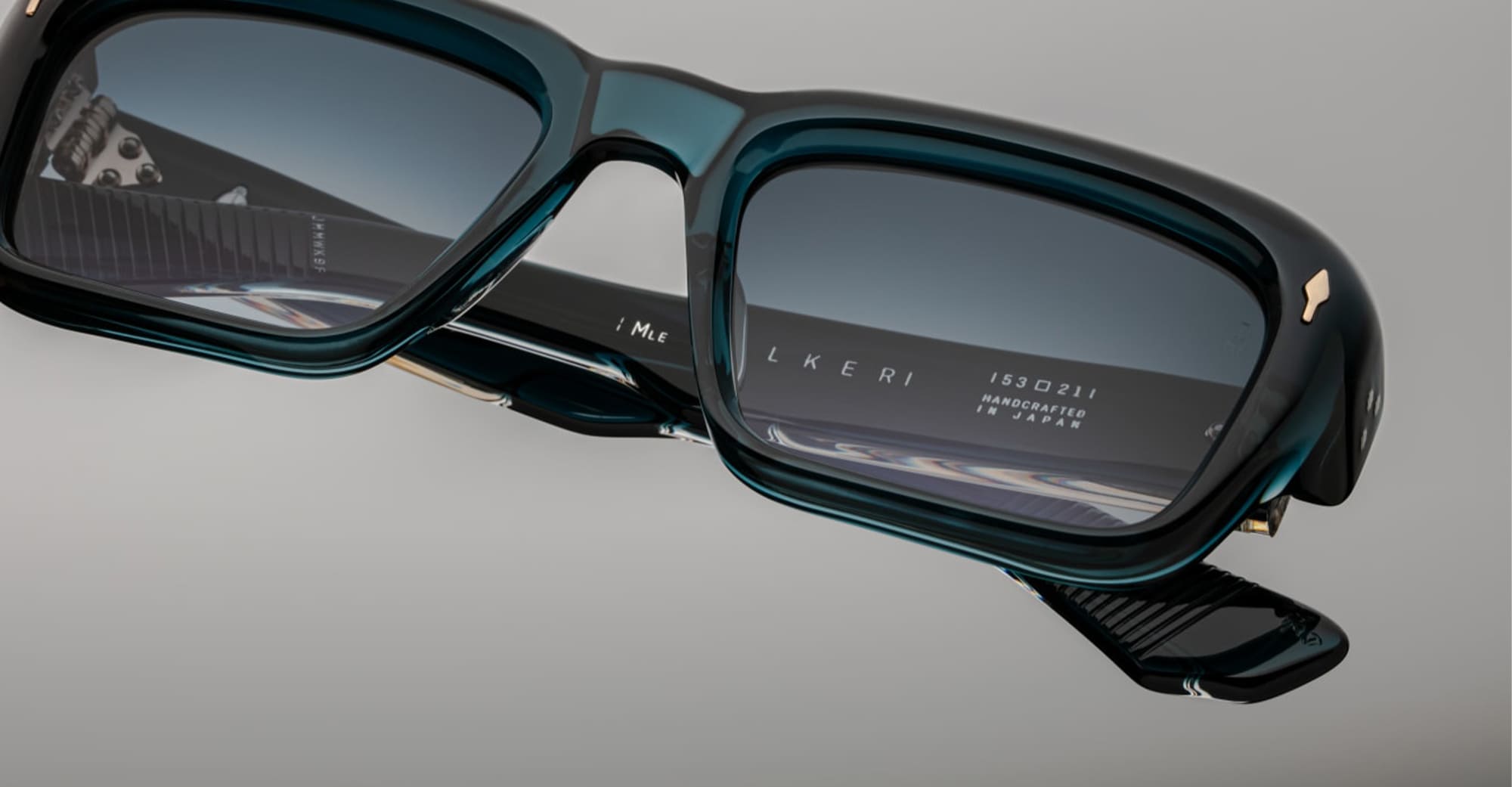 Ottica Mondello Roma - Jacques Marie Mage - JMMWK-9F - WALKER - INDIGO                                    - Acetate - shape Rectangular - blue - EYEWEAR - SUNGLASSES - Uomo,Men - lens Gradient blue - Made In Japan
