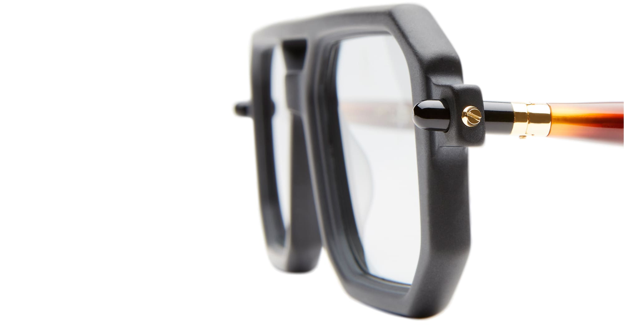 Ottica Mondello Roma - Kuboraum - KRS0P8BMH000002F - MASK P8 - BLACK MATTE / HAVANA - Acetate - shape Navigator - black, havana - EYEWEAR - SUNGLASSES - Unisex,Uomo,Donna,Women,Men - lens Grey - Made In Italy