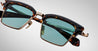 Ottica Mondello Roma - Jacques Marie Mage - JMMIL-13V - ALIN - BEAU - titanium, acetate - shape Clubmaster - Tortoise - EYEWEAR - SUNGLASSES - Uomo,Men - lens turquoise - Made In Japan