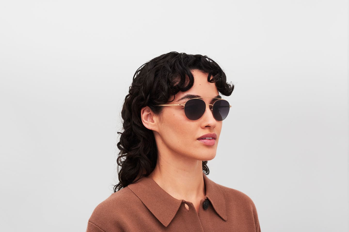 Ottica Mondello Roma - Mykita - 10091680 - REVA - POW1 / CHAMPAGNE GOLD - stainless steel - shape Aviator - Gold - EYEWEAR - SUNGLASSES - Unisex,Uomo,Donna,Women,Men - lens Gradient brown - Made In Germany