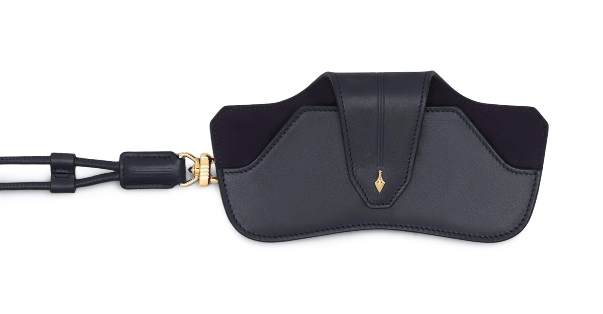 Ottica Mondello Roma - Jacques Marie Mage - JMMHTC-A20 - JMM EYEWEAR CASE - HUNTER - NAVY - Leather - shape Eyewear case - blue - ACCESSORI - ACCESSORIES - Unisex,Uomo,Donna,Women,Men - lens  - Made In Italy
