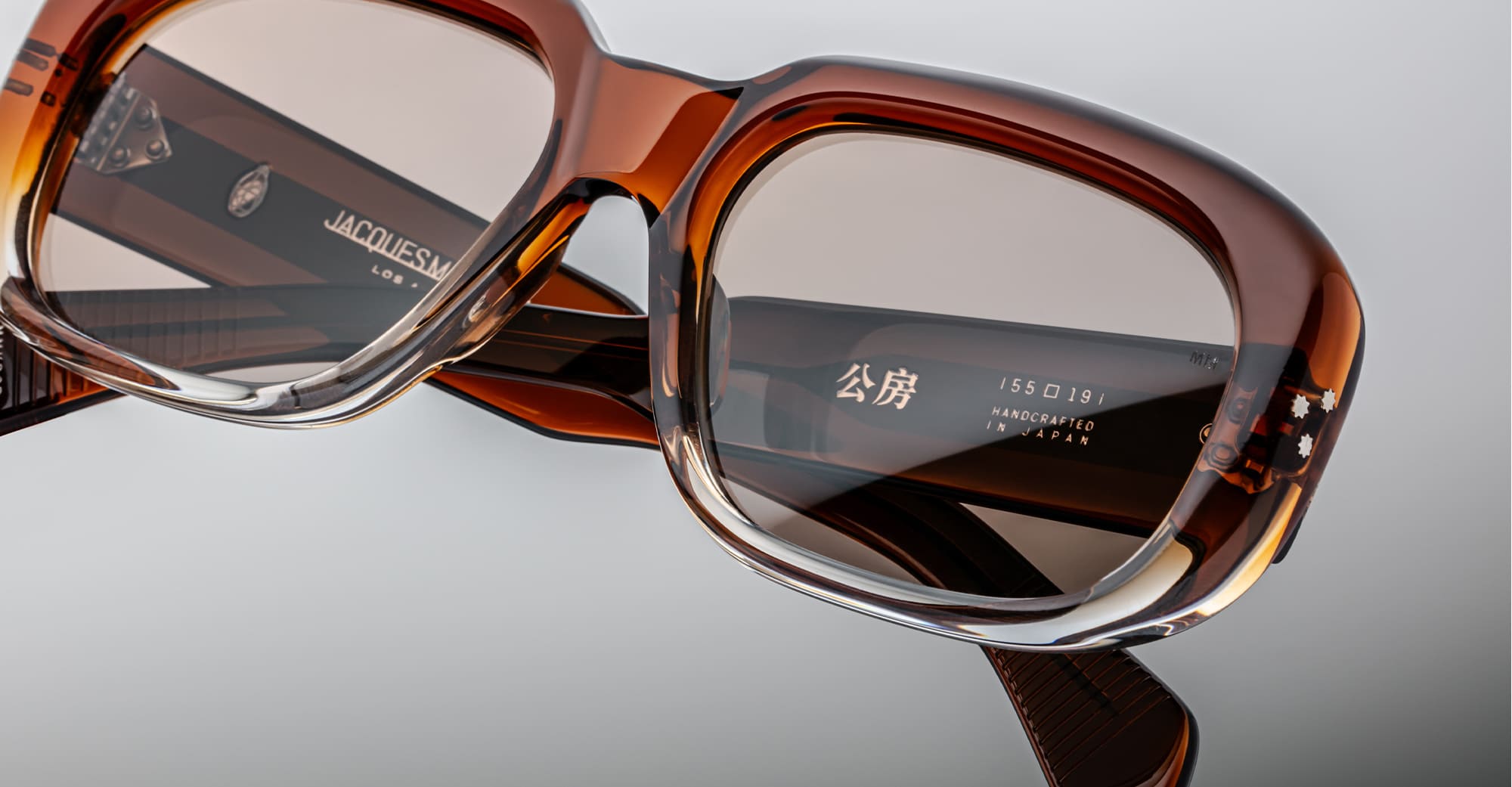 Ottica Mondello Roma - Jacques Marie Mage - JMMKB-9D - KOBO - HICKORY FADE - Acetate - shape Oval - brown - EYEWEAR - SUNGLASSES - Unisex,Uomo,Donna,Women,Men - lens Green - Made In Japan