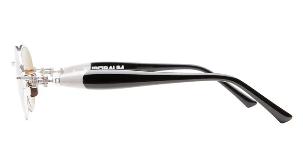 Ottica Mondello Roma - Kuboraum - KRSJ74SI000000BF - MASK J74 SI - SILVER - Metal - shape Oval - Silver - EYEWEAR - SUNGLASSES - Unisex,Uomo,Donna,Women,Men - lens Brown - Made In Italy