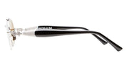 Ottica Mondello Roma - Kuboraum - KRSJ74SI000000BF - MASK J74 SI - SILVER - Metal - shape Oval - Silver - EYEWEAR - SUNGLASSES - Unisex,Uomo,Donna,Women,Men - lens Brown - Made In Italy