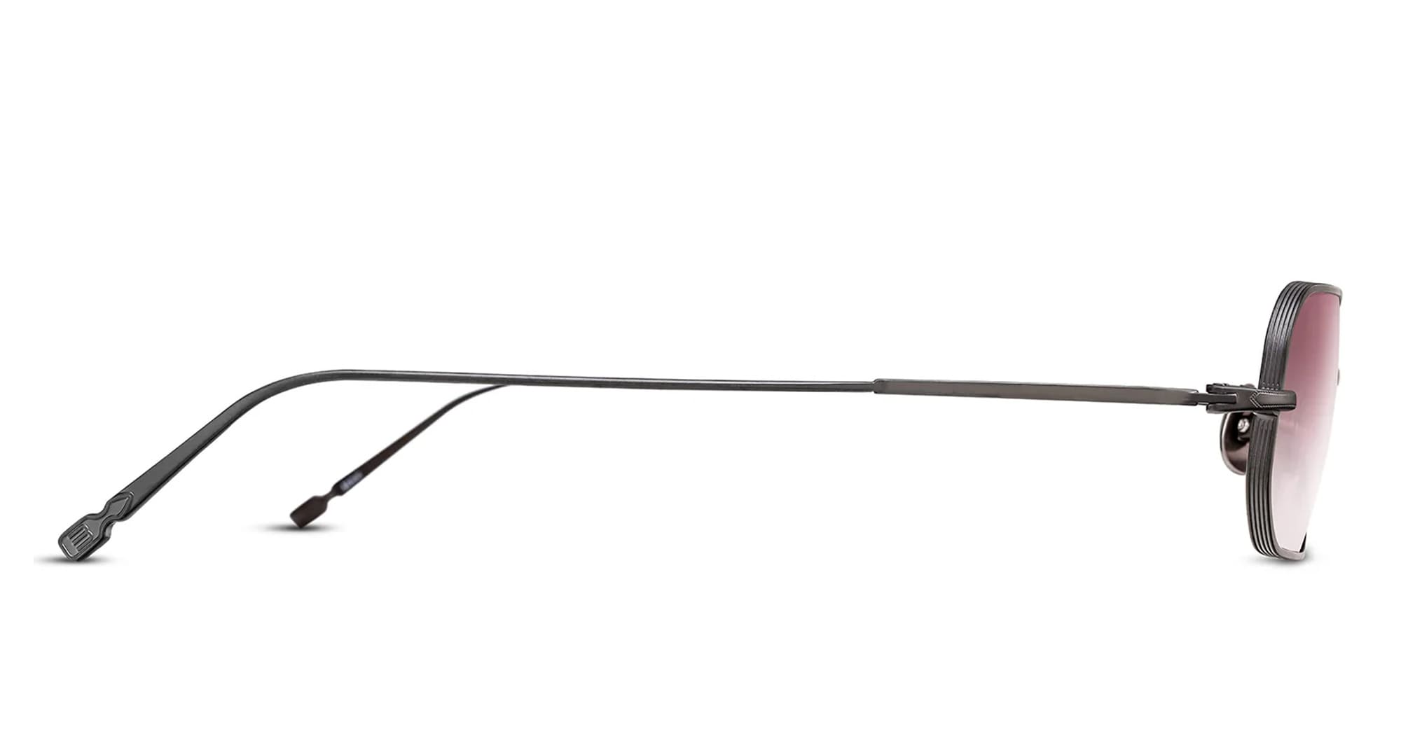 Ottica Mondello Roma - Matsuda - M3163.SG.MBK.53 - M3163 - MATTE BLACK / ROSE GRADIENT - Titanium - shape Rectangular - Black - EYEWEAR - SUNGLASSES - Unisex,Uomo,Donna,Women,Men - lens Gradient pink - Made In Japan