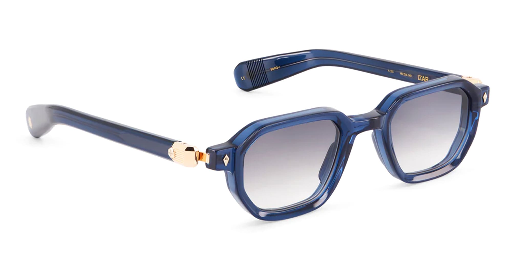 Ottica Mondello Roma - Sato - Izar-SB-RG-1 - IZAR - STORM BLUE / ROSE GOLD - Acetate - shape Squared - blue - EYEWEAR - SUNGLASSES - Unisex,Uomo,Donna,Women,Men - lens Gradient grey - Made In Japan