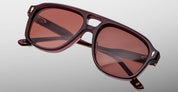Ottica Mondello Roma - Jacques Marie Mage - JMMON-18M - LEONARD - AMARENA - Acetate - shape Aviator - burgundy - EYEWEAR - SUNGLASSES - Unisex,Uomo,Donna,Women,Men - lens bronze - Made In Japan