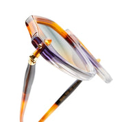 Ottica Mondello Roma - Kuboraum - KRSP20GRO00000GO - MASK P20 GRO - GROOVY - Acetate - shape Squared - transparent red, brown, purple - EYEWEAR - SUNGLASSES - Donna,Women - lens Gradient green - Made In Italy