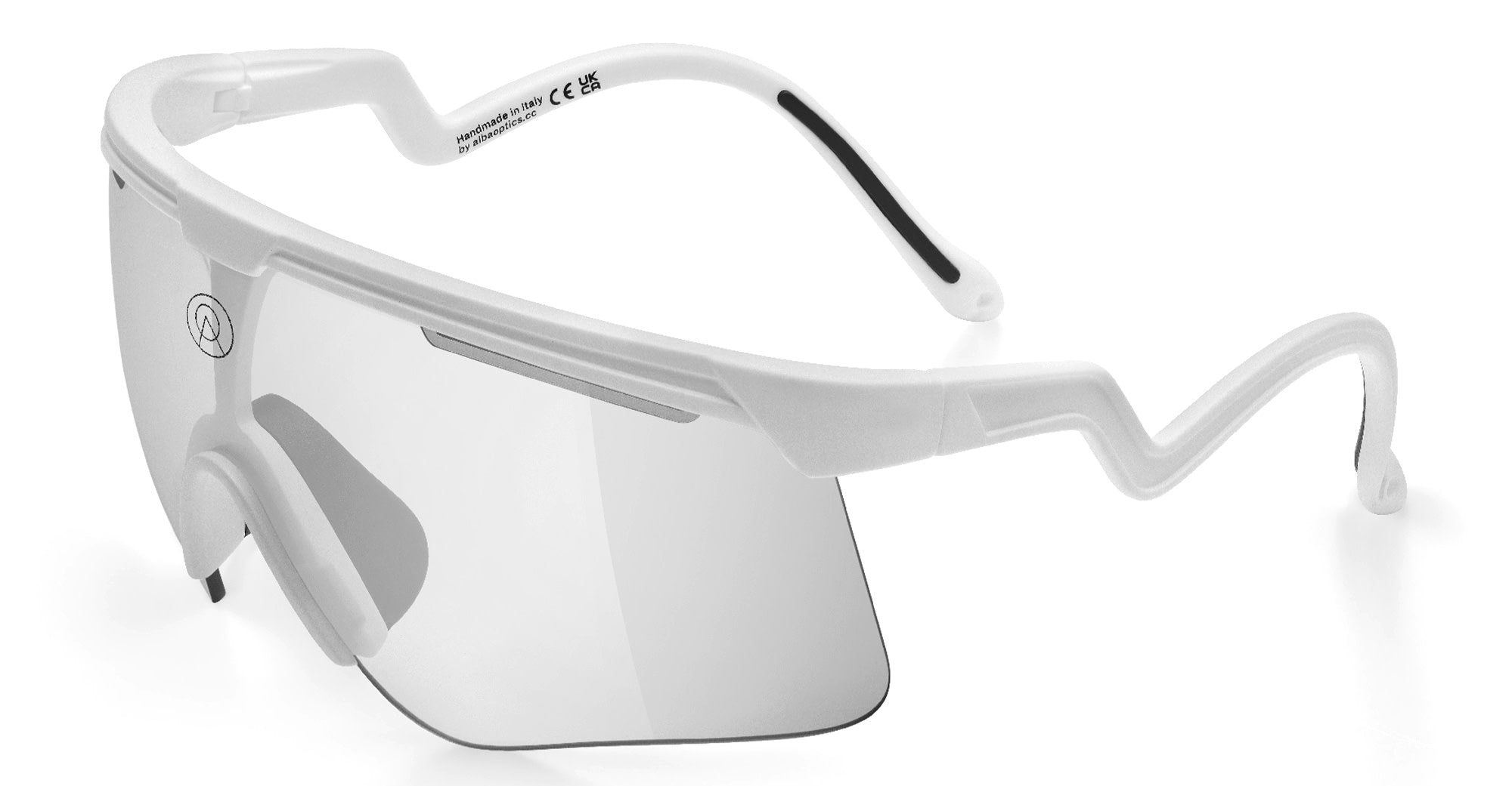 Ottica Mondello Roma - Alba Optics - 8050054518619 - DELTA - WHITE / VZUM SUPER ALU - Tr90 - shape Mask - White - EYEWEAR - SUNGLASSES - Unisex,Uomo,Donna,Women,Men - lens Grey - Made In Italy